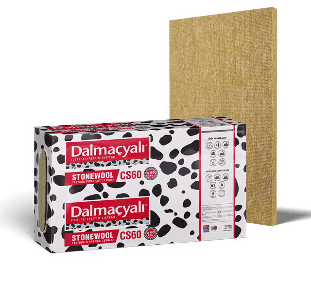 Stonewool CS60 Taşyünü Teras Çatı Levhası